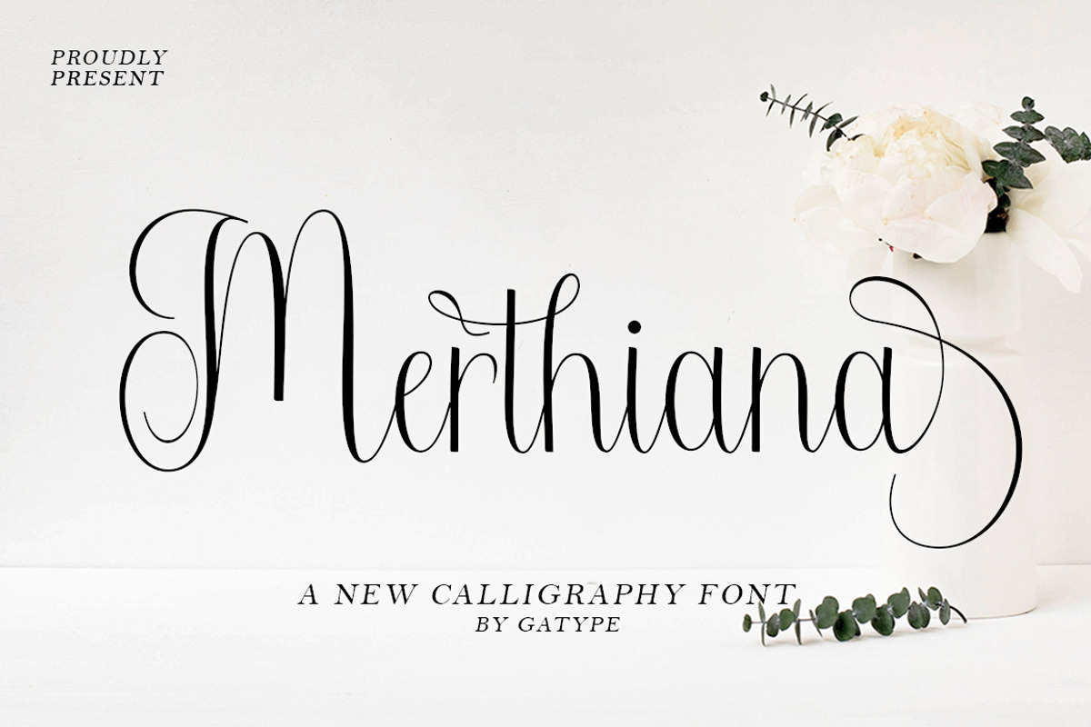 Merthiana, a Script Font by Gatype (Photo 1 of 5)