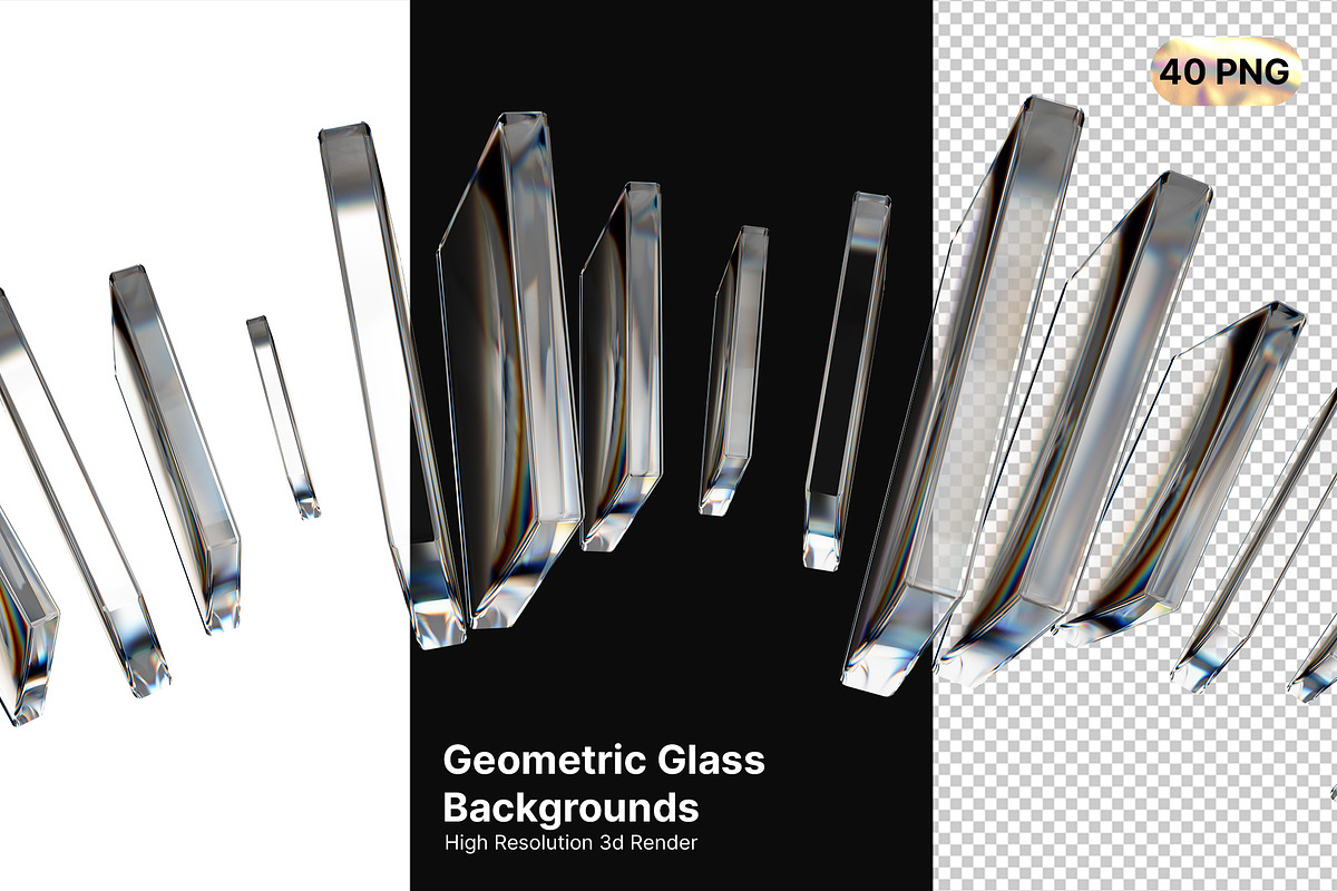 3D Geometric Glass Background Shapes, a Graphic by LarysaZabrotskaya (Photo 7 of 11)