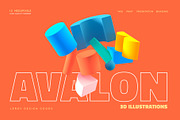 AVALON 3D Abstract Shapes v5, an Illustration by LEROY Design (Thumbnail 6 of 9)