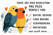 Lovebird Valentine Couple Clipart PN, an Illustration by Libby Wishes (Thumbnail 5 of 7)