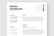 Resume Template Denise, a Resume Template by Olympia Resume (Thumbnail 1 of 5)