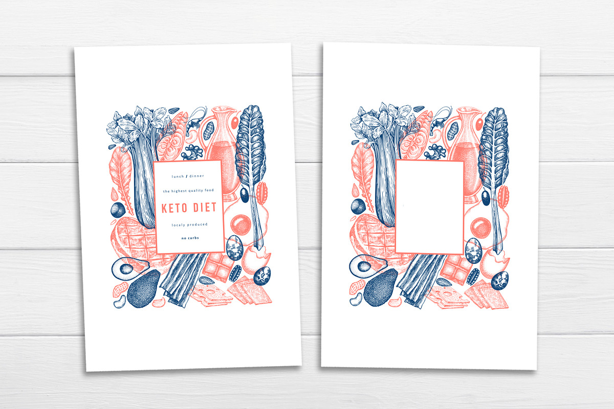 Keto Diet Vector Collection, a Food Illustration by Lubov Illustrations Shop (Photo 6 of 8)