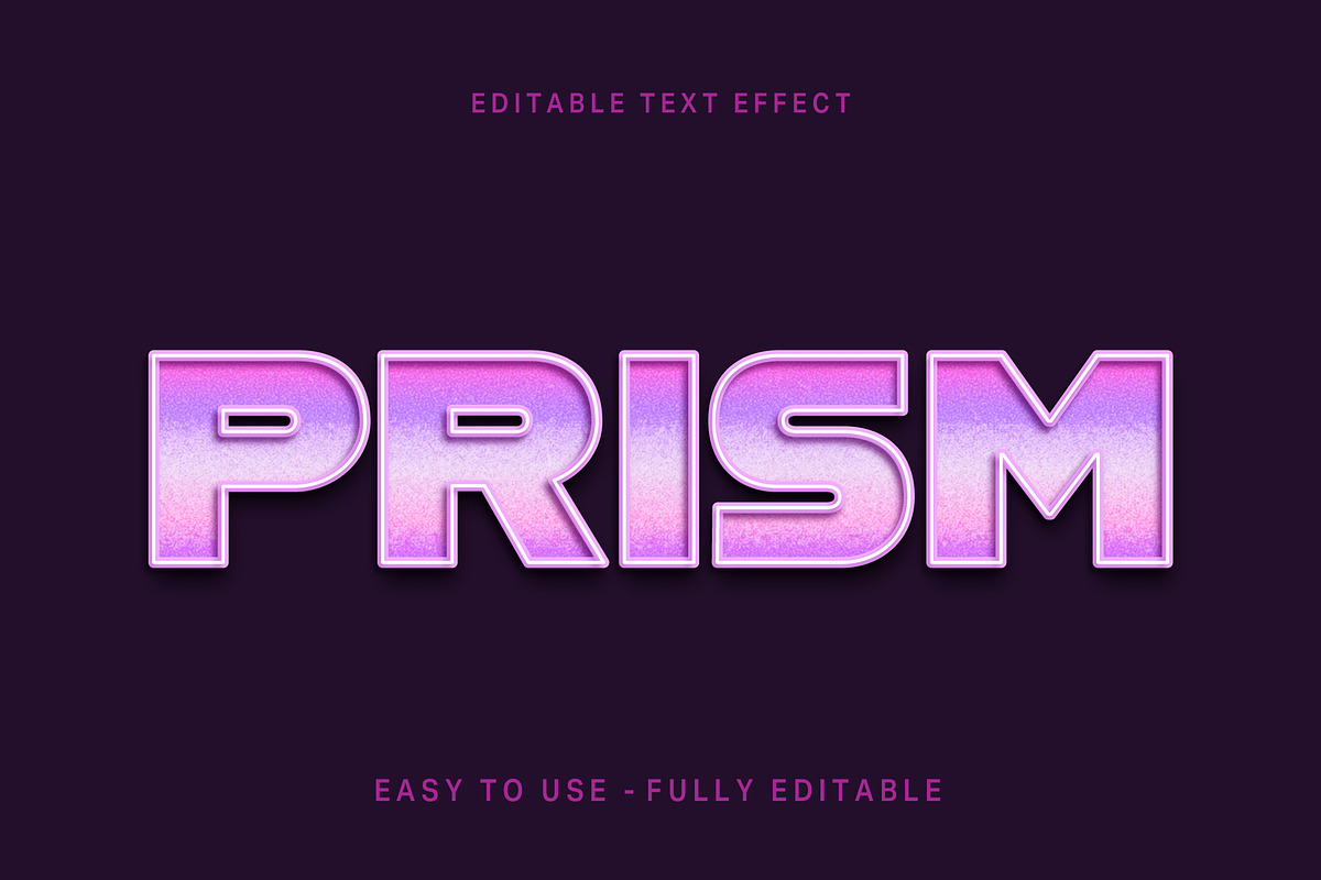 Gradient Holographic Text Effect