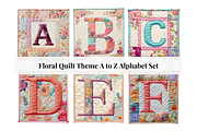 Floral Quilt Alphabet Letters, a Decorative Illustration by Creative Art By SamM (Thumbnail 1 of 10)