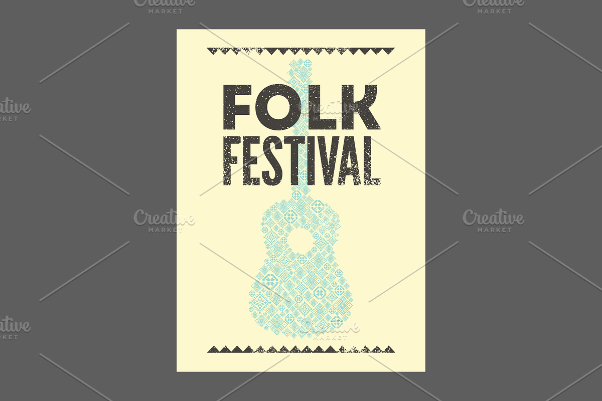 Folk Music Fest vector poster set, an Object Illustration by PoPaShop (Photo 3 of 8)