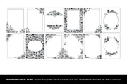 Vintage Vector Flower Frames Set, a Decorative Illustration by Pingebat (Thumbnail 3 of 10)