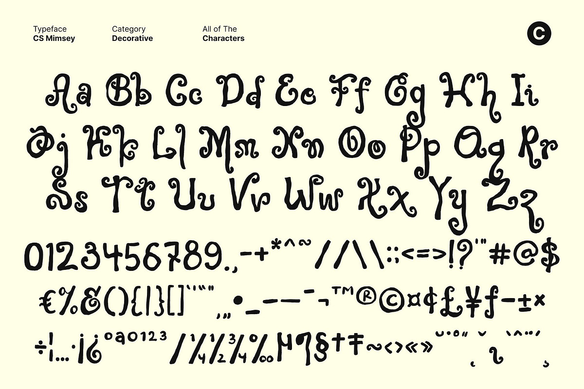 CS Mimsey – Decorative Font, a Handwritten Font by Craft Supply Co. (Photo 8 of 8)