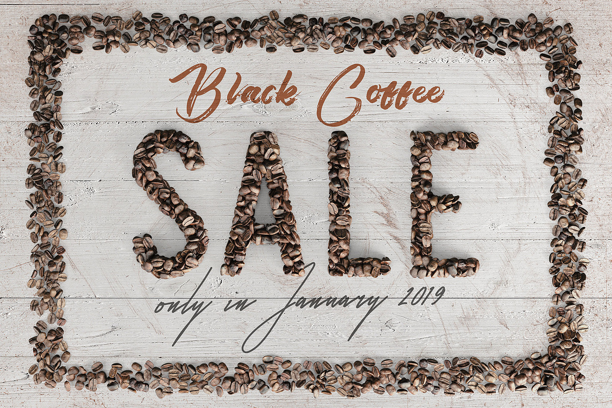 Coffee Beans - Font & Lettering, a Graphic by TVartworks (Photo 6 of 10)