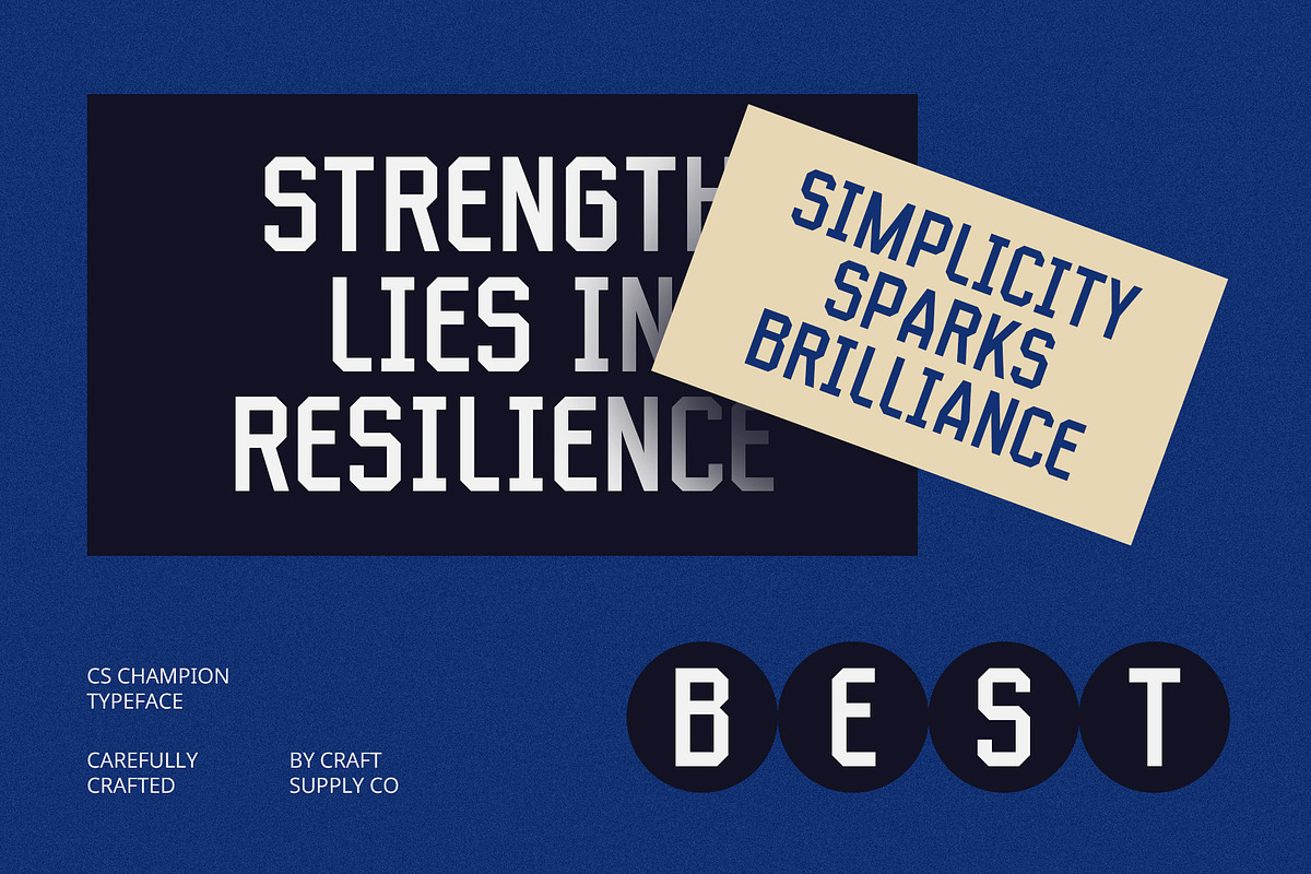 CS Champion – Sporty Font, a Sans Serif Font by Craft Supply Co. (Photo 6 of 8)