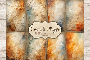 Crumpled Paper Junk Journal Pages