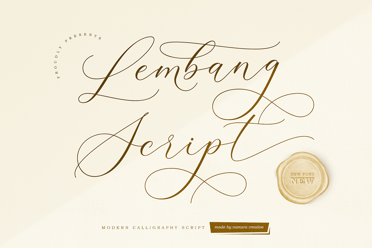 Lembang – Decorative Calligraphy, a Script Font by Namara Creative Studio (Photo 1 of 12)