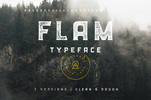 FLAM Typeface Clean Rough SALE