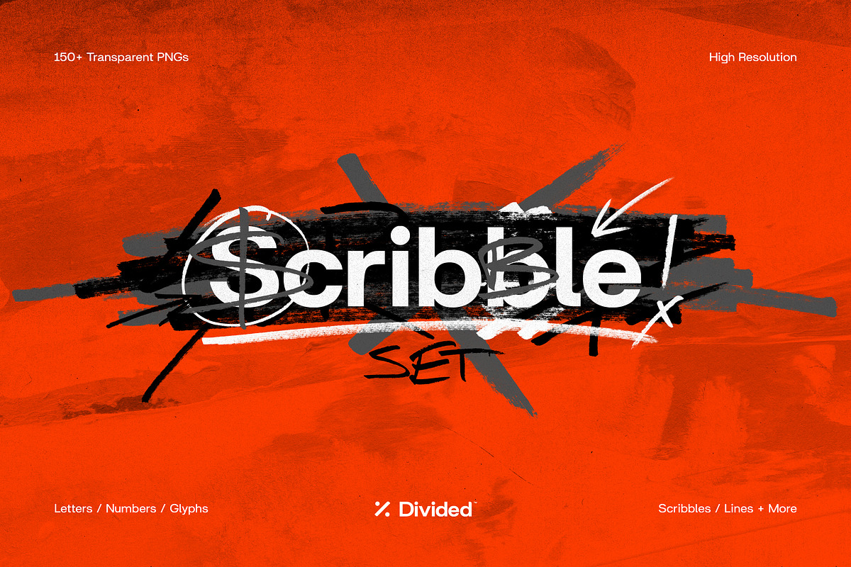 Scribble Set (150+ Elements), a Graphic by Divided.co (Photo 1 of 8)