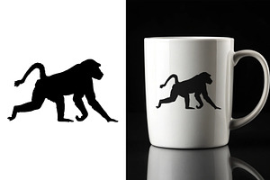 Baboon Silhouette Set – Wild Animal, an Animal Illustration by Unique Design Team