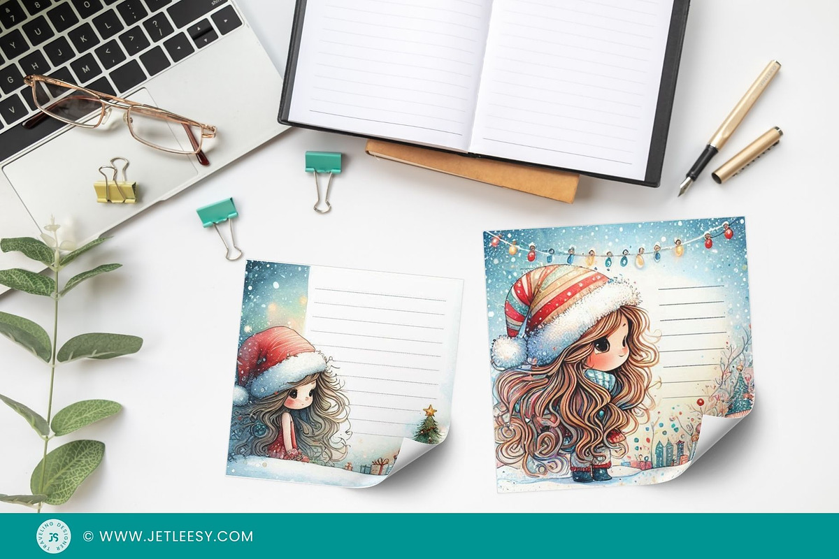 Whimsical Christmas Notepads, a Stationery Template by Traveling Designer (Photo 2 of 4)