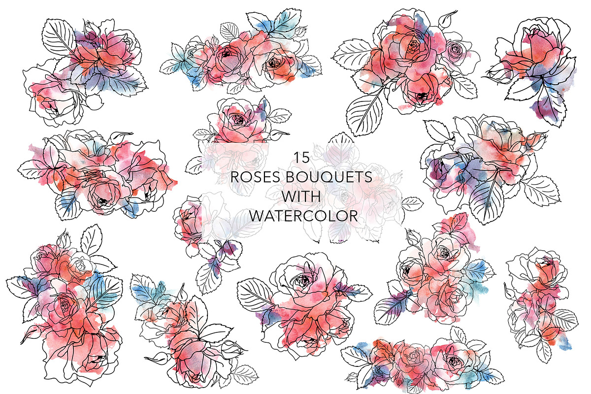 Roses line art design, an Object Graphic by Vera●Suleimanova (Photo 13 of 17)