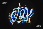 Glowing Text & Logo Template Effect, a Layer Style Add-On by Design Squad (Thumbnail 1 of 4)