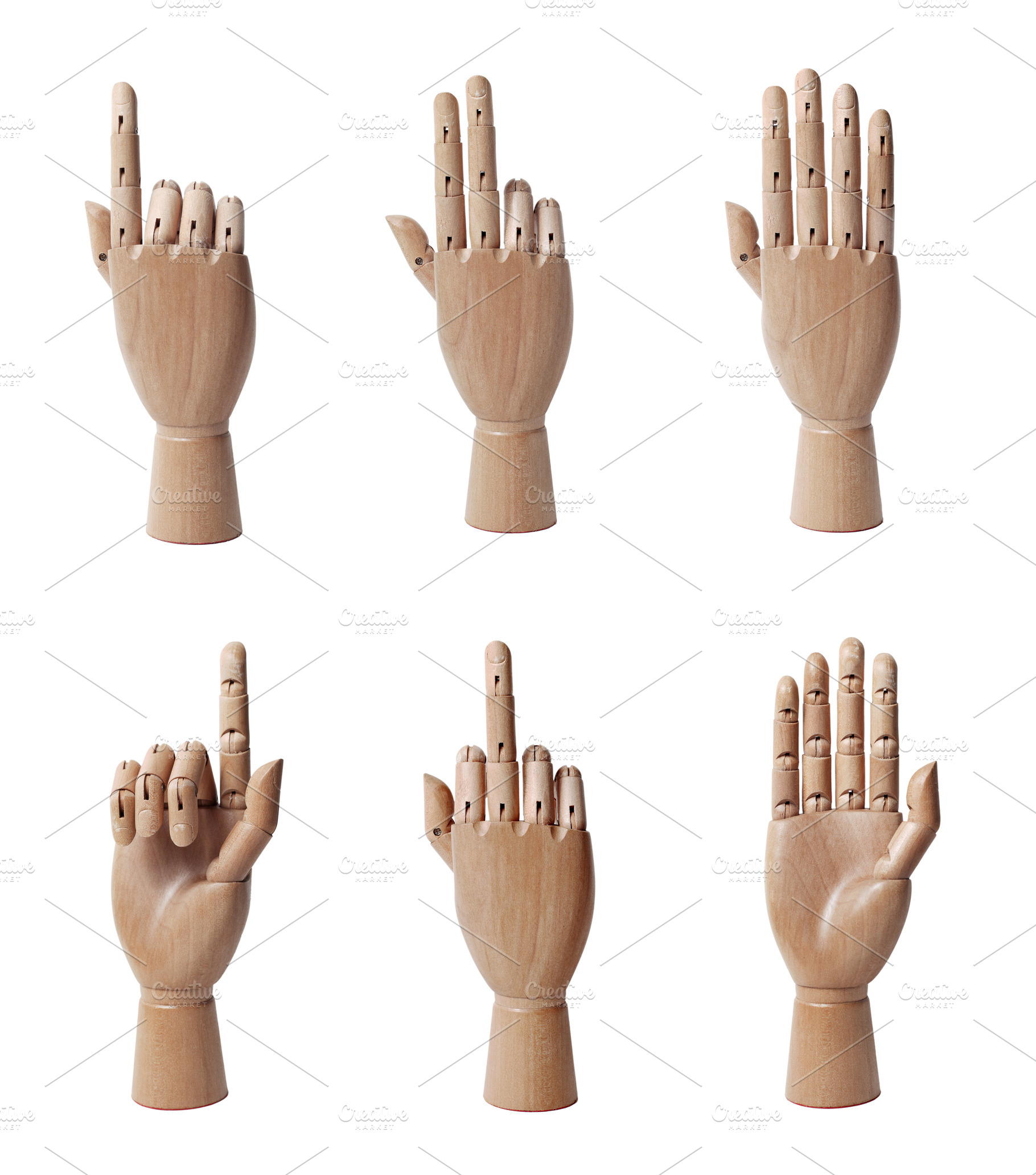 Wooden hand isolated, a Photo by saiko3p