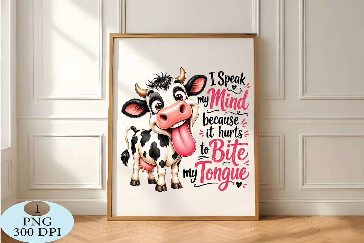 Cute Funny Cow PNG, a Seasonal Illustration by Daily.Designs (Photo 5 of 5)