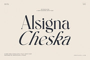Alsgina Cheska Family Elegant Serif, a Serif Font by Graphicxell (Thumbnail 1 of 8)