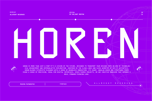 VB Horen - Futuristic Display Font
