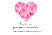 Pink Valentine Hearts, an Illustration by Mashimara (Thumbnail 4 of 4)