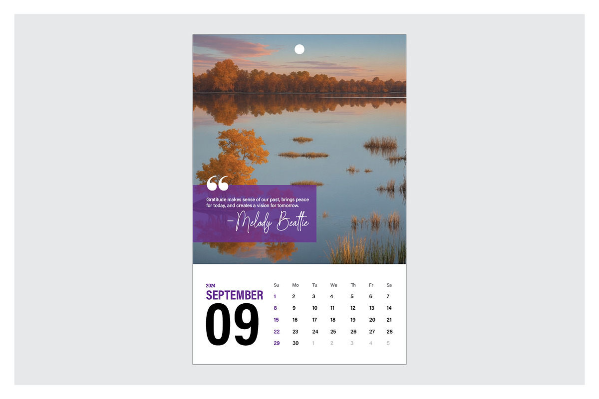 2024 Tabloid Calendar with Quotes, a Poster Template by CreativPurpose (Photo 10 of 13)