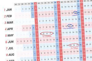 Calendar 2020 Horizontal Planner