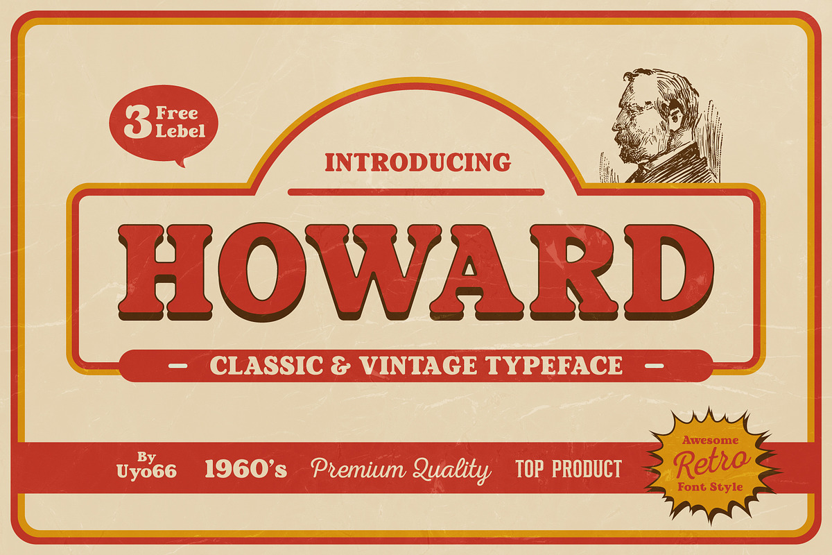 Howard - Retro Vintage Typeface
