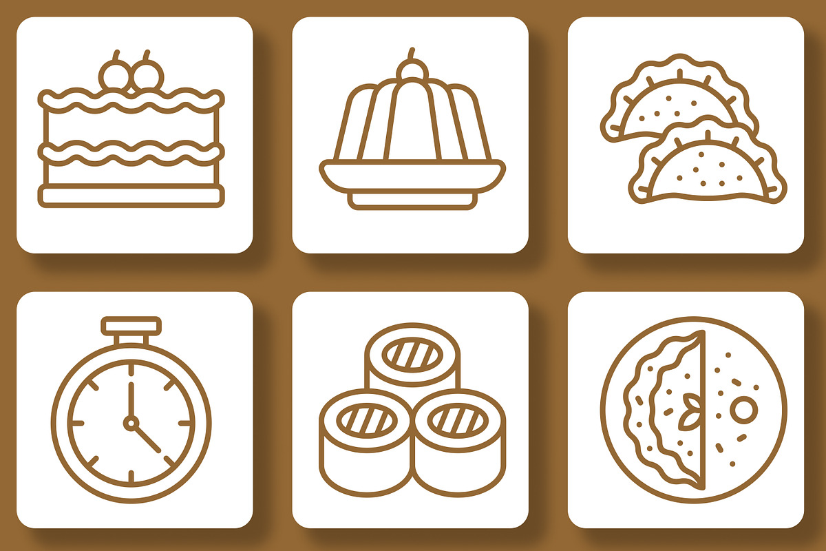 Gastronomy Icon Pack, an Outline Icon by Tekuni (Photo 2 of 10)