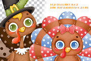 Thanksgiving Turkey Clipart, an Illustration by BonbonnyDesigns (Thumbnail 4 of 4)