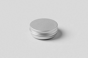 Metal cosmetic jar mockup JPEG