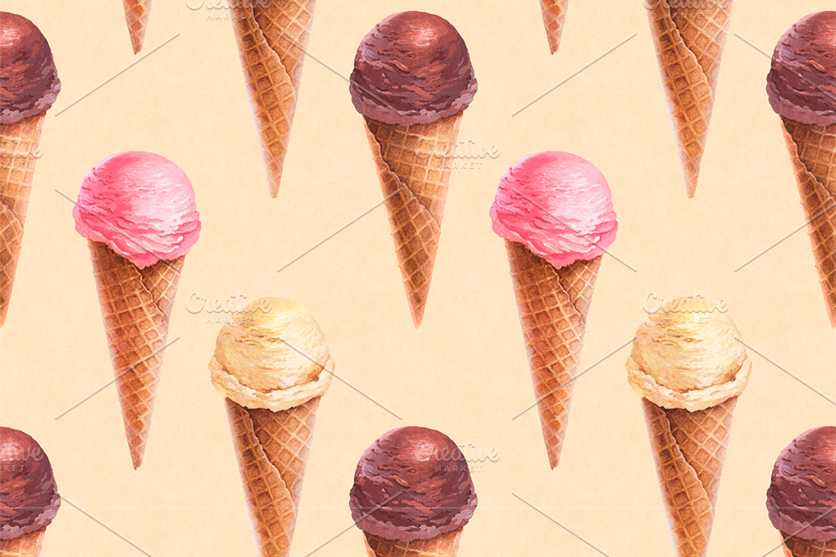 Ice cream illustrations kit, a Food Illustration by Sundra (Photo 7 of 9)