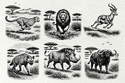 Savannah Scene Wildlife Graphics, an Animal Illustration by DENIDigitalArtSudio (Thumbnail 6 of 8)