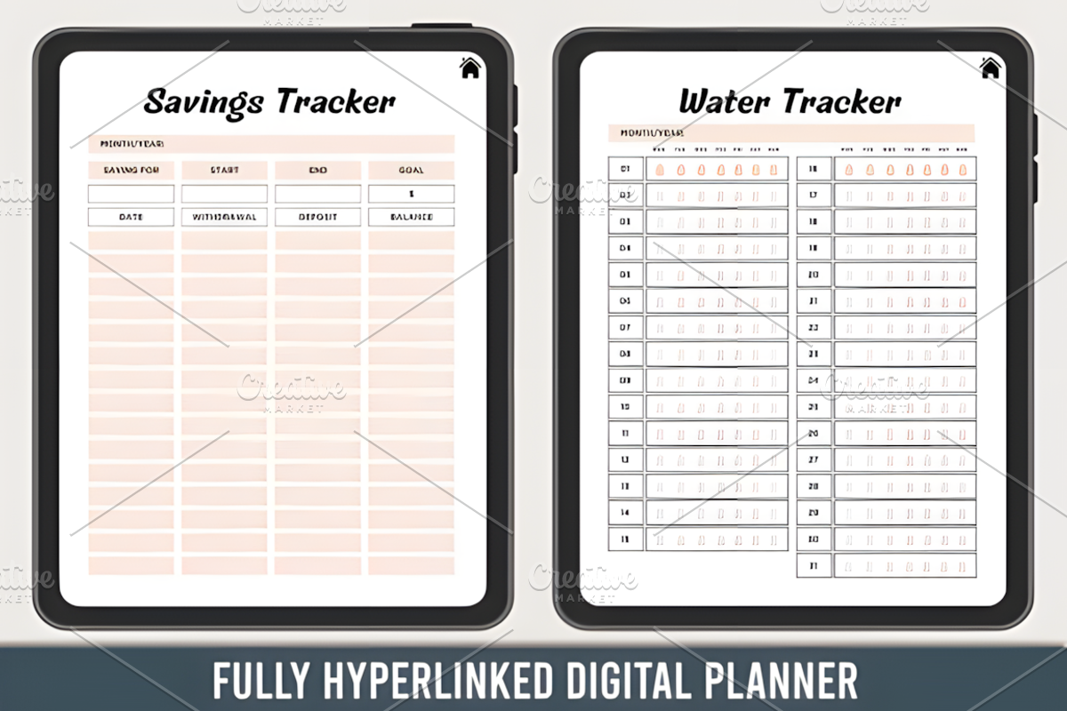 Happy Life Digital Planner Canva, a Social Media Template by Coco Bloom (Photo 3 of 5)