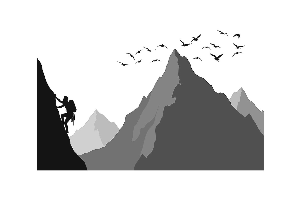 Rock Climbing Silhouette Bundle, an Object Graphic by Designs_River (Photo 6 of 16)