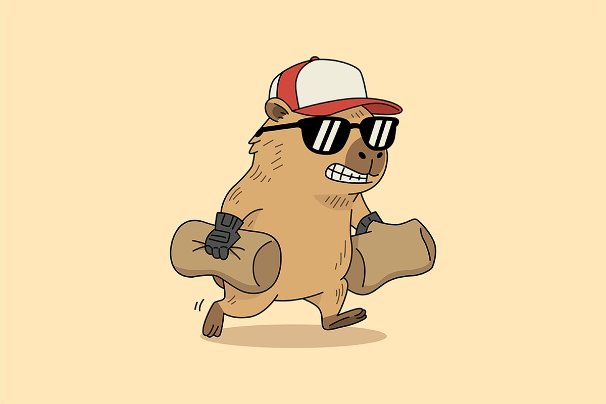 Capybara Hyrox Fitness Gym Workout, a Sport Illustration by Partikusi Design (Photo 5 of 5)