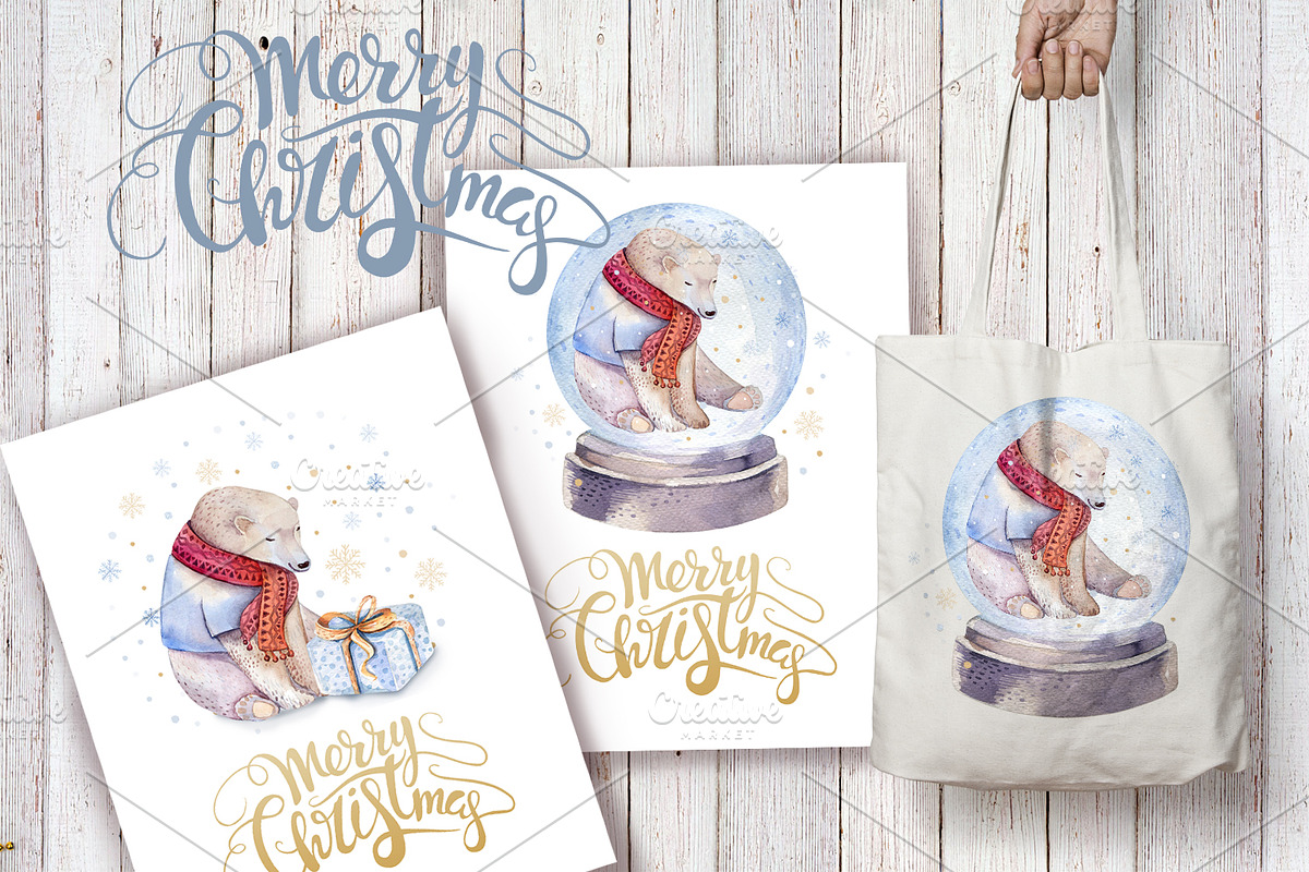 Christmas bear, a Decorative Illustration by Peace ART (Photo 4 of 6)