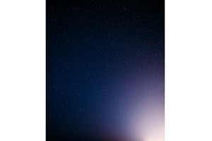 Starry Night Sky with Gradient