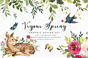 Vigorous Spring-Graphic Design Set, an Animal Illustration by Graphic Box (Thumbnail 1 of 9)