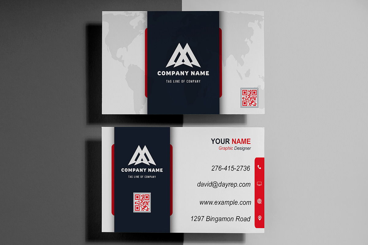 Clean PSD Business Card Template preview 2