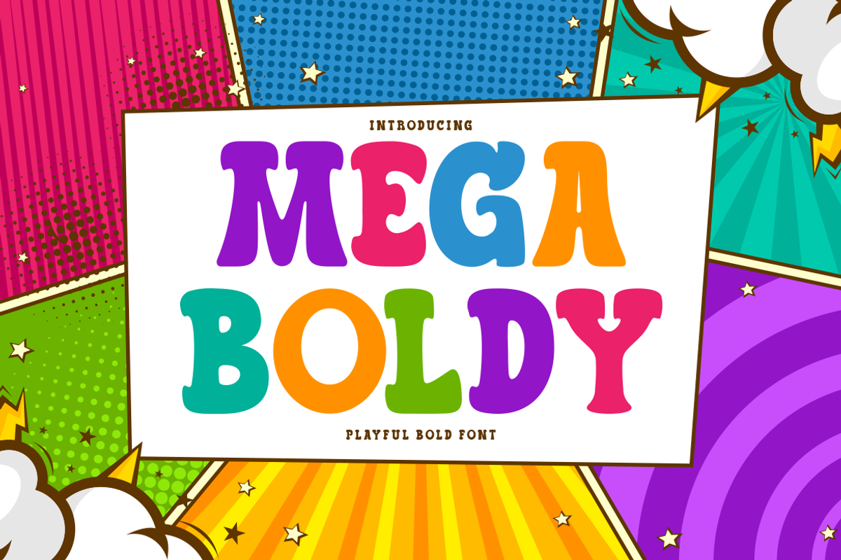 Mega Boldy - Playful Bold Font, a Font by PutraCetol Studio (Photo 1 of 5)