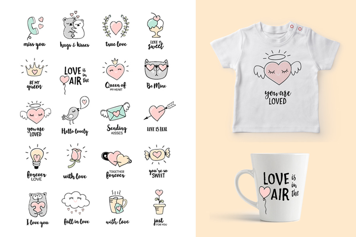 Valentines Day Love Quotes, an Illustration by Teneresa (Photo 2 of 5)