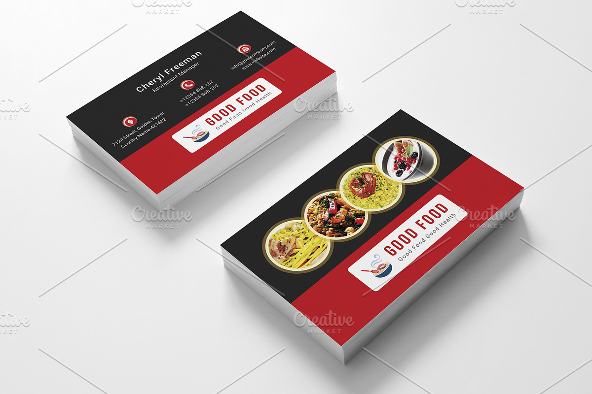 Restaurant Business Card, a Business Card Template by graphicsunday (Photo 5 of 5)