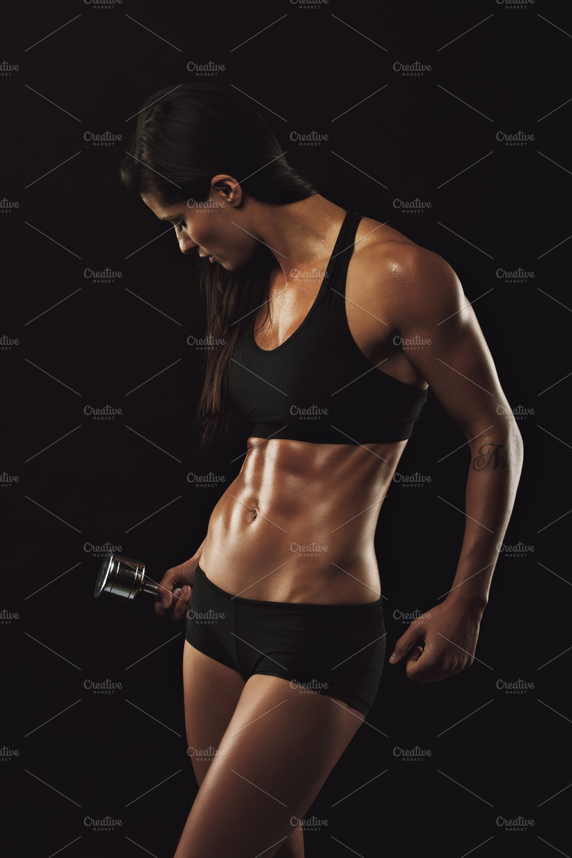Muscular female doing bodybuilding featuring attractive, body, and, a Sports & Recreation Photo by Jacob Lund