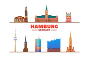 Hamburg Germany skyline, an Illustration by Sky and glass (Thumbnail 6 of 6)