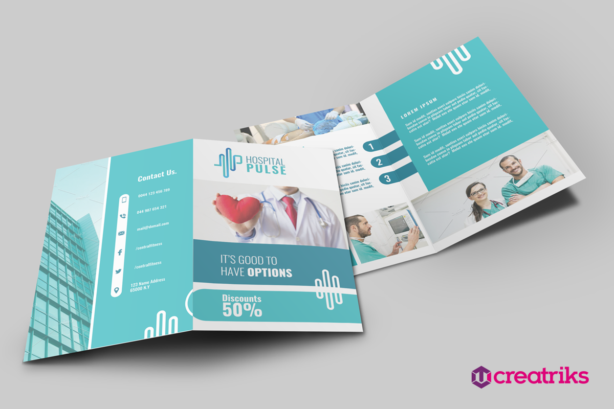 Hospital Bi-Fold Brochure, a Brochure Template by Creatricks (Photo 1 of 3)