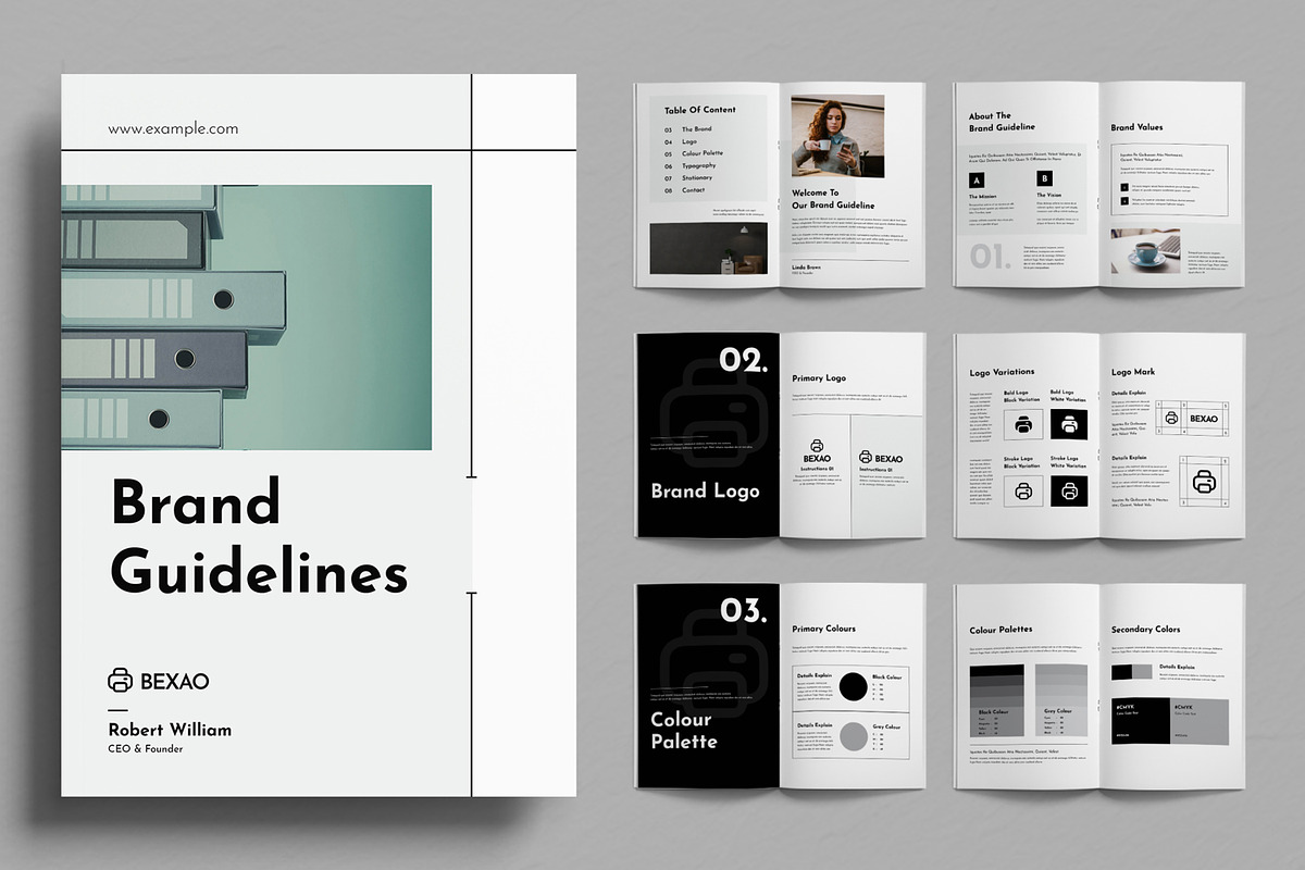 Brand Guidelines Template, a Brochure Template by ContestDesign (Photo 1 of 3)