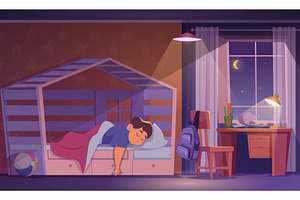 Sleeping characters. Adorable kids, an Object Illustration by Onyx