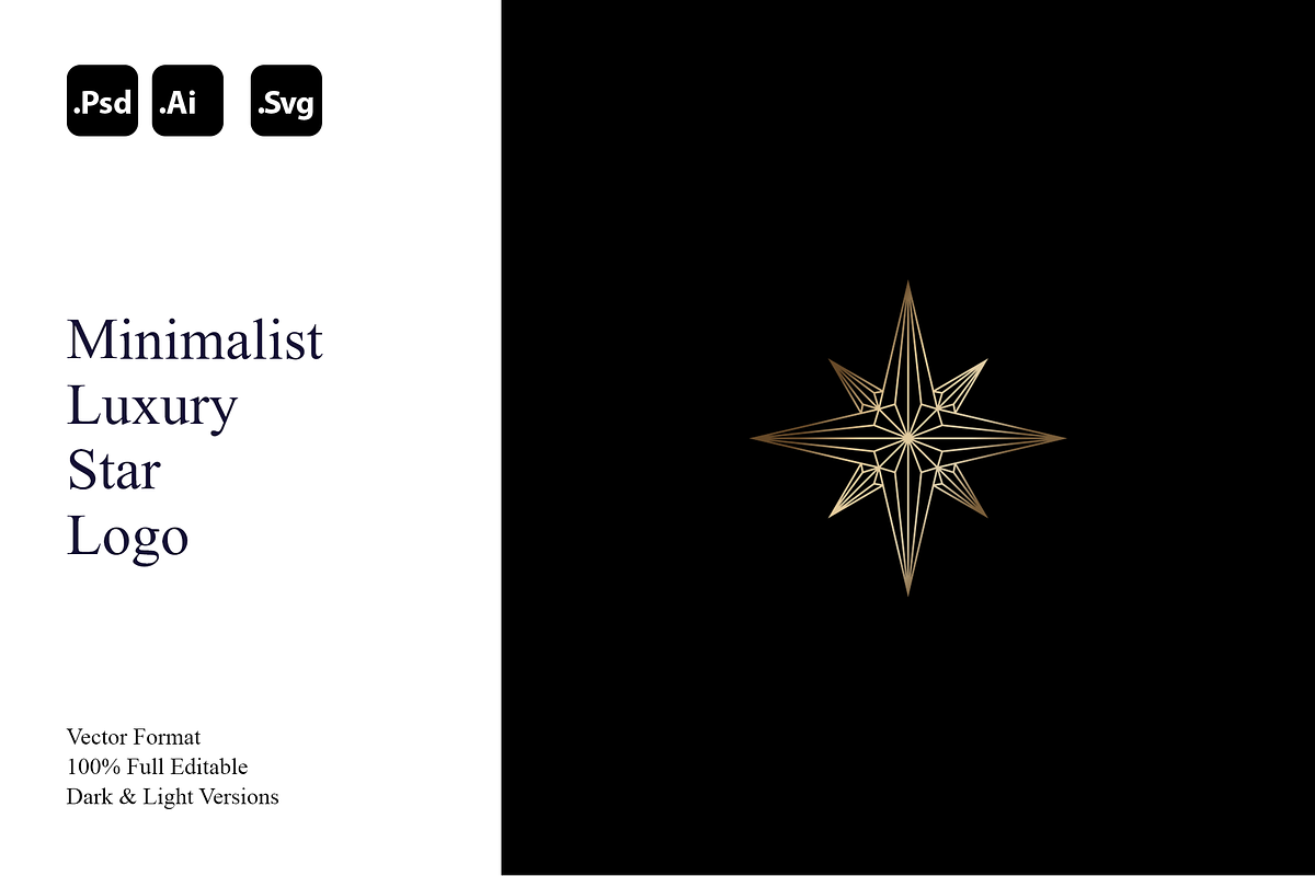 Minimalist Luxury Star Logo, a Branding & Logo Template by Luxury Logos (Photo 1 of 4)